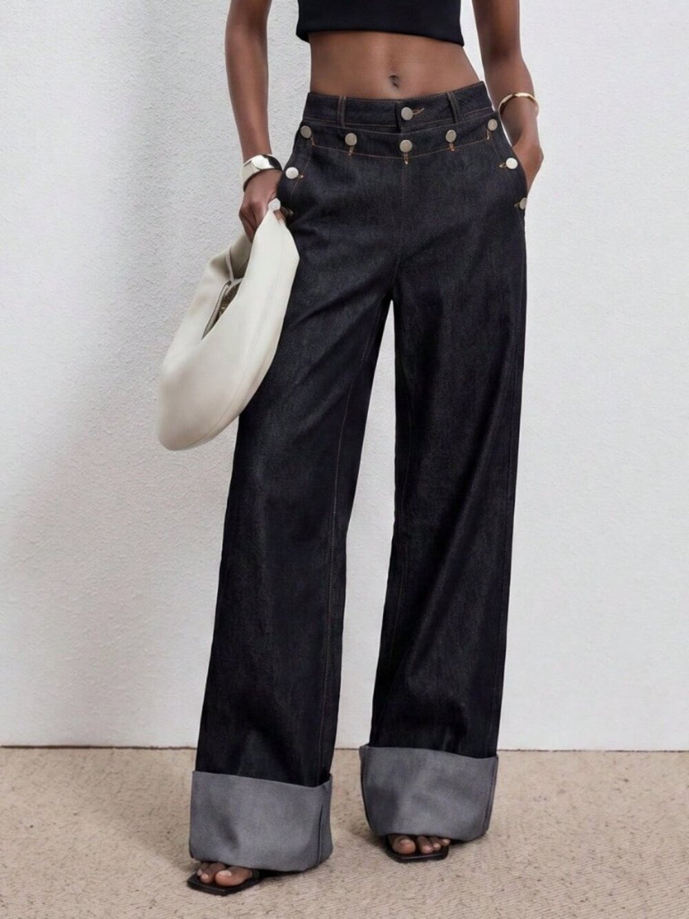 Blue Casual Women's Straight Loose Jeans